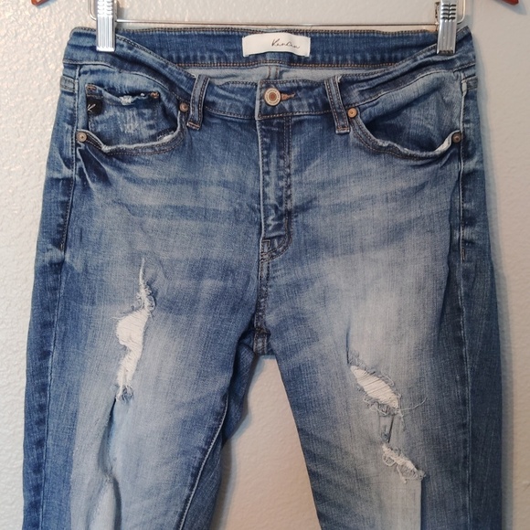 KanCan Denim Jeans Distressed Ladies Raw Hem 13/30 - Picture 3 of 16